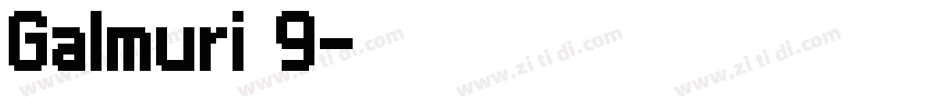 Galmuri 9字体转换